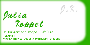 julia koppel business card